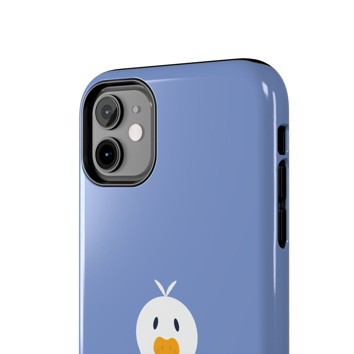 Goofy Goose Tough Phone Case — Cute Minimalist Duck Design on Blue