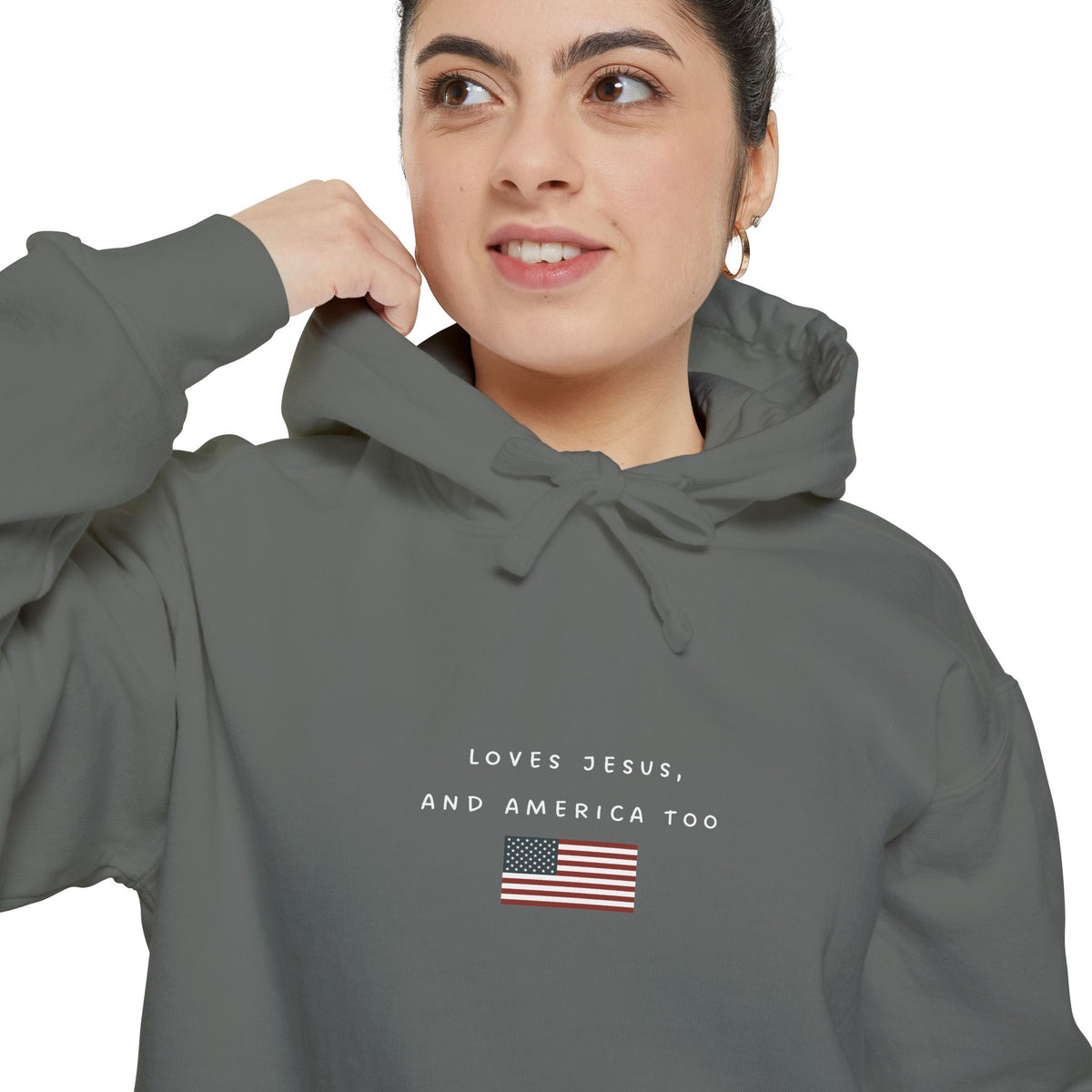 Loves Jesus and America Too Hoodie