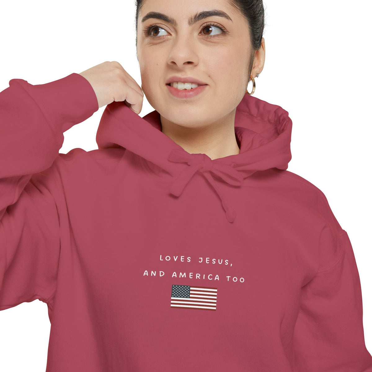 Loves Jesus and America Too Hoodie