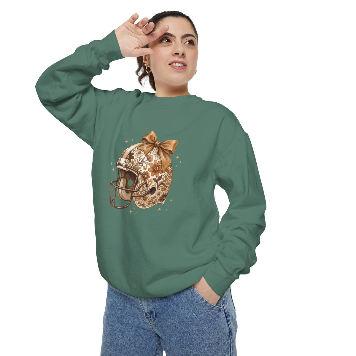 Vintage Floral Football Helmet Crewneck