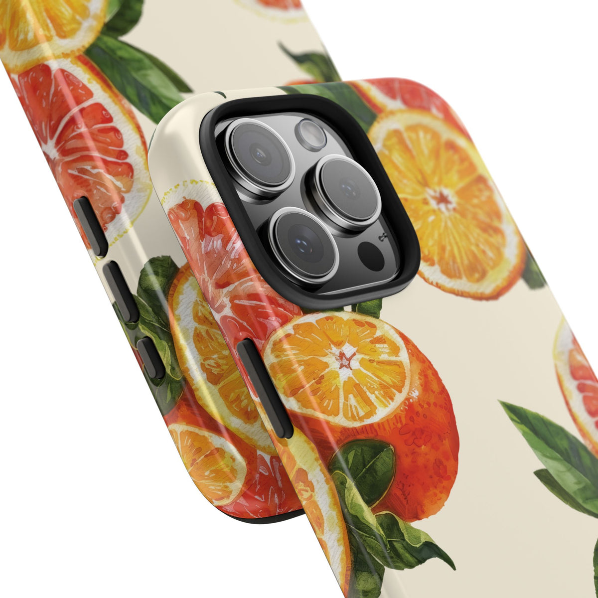 Citrus Squeeze Tough Phone Case — Watercolor Orange & Grapefruit Protective Cover