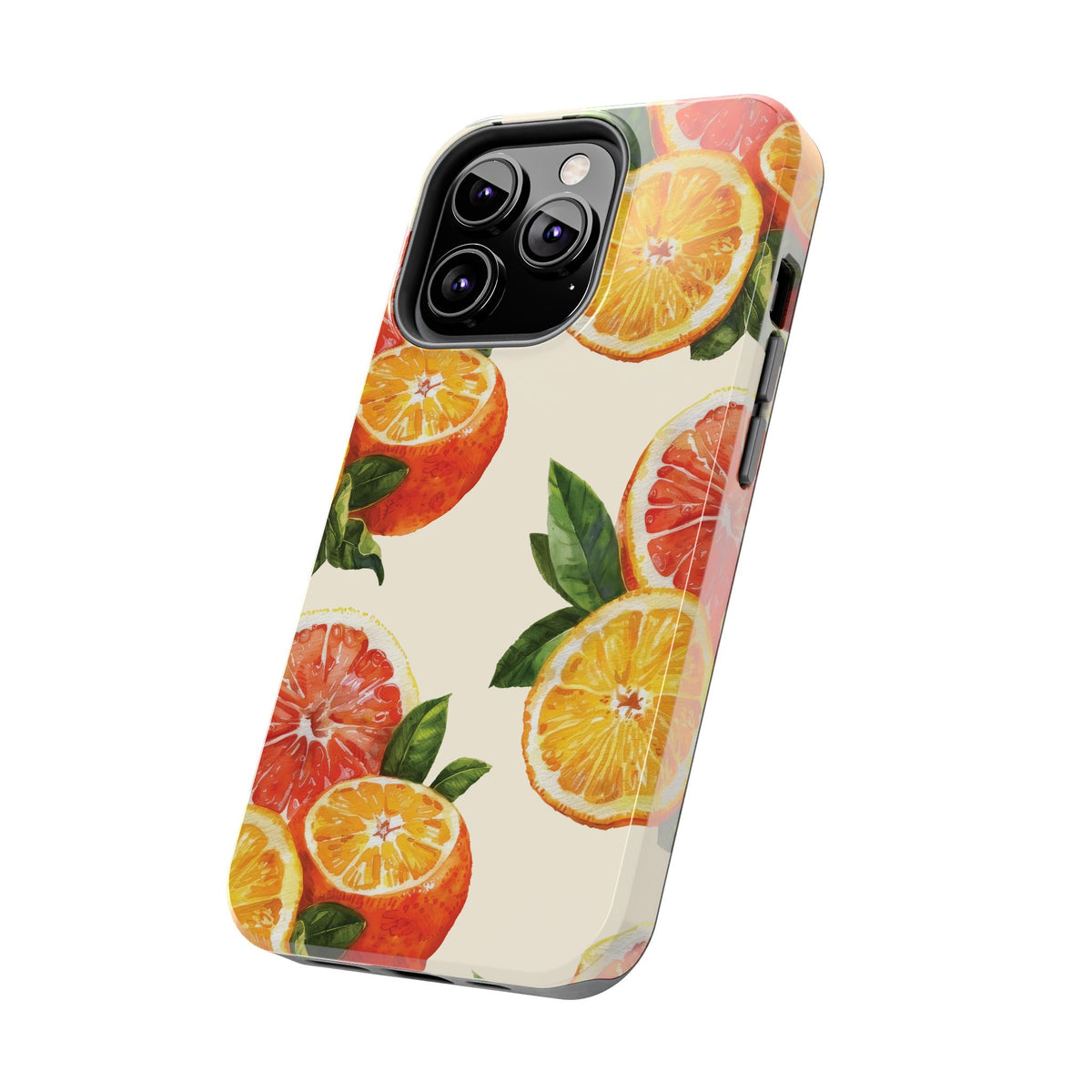 Citrus Squeeze Tough Phone Case — Watercolor Orange & Grapefruit Protective Cover