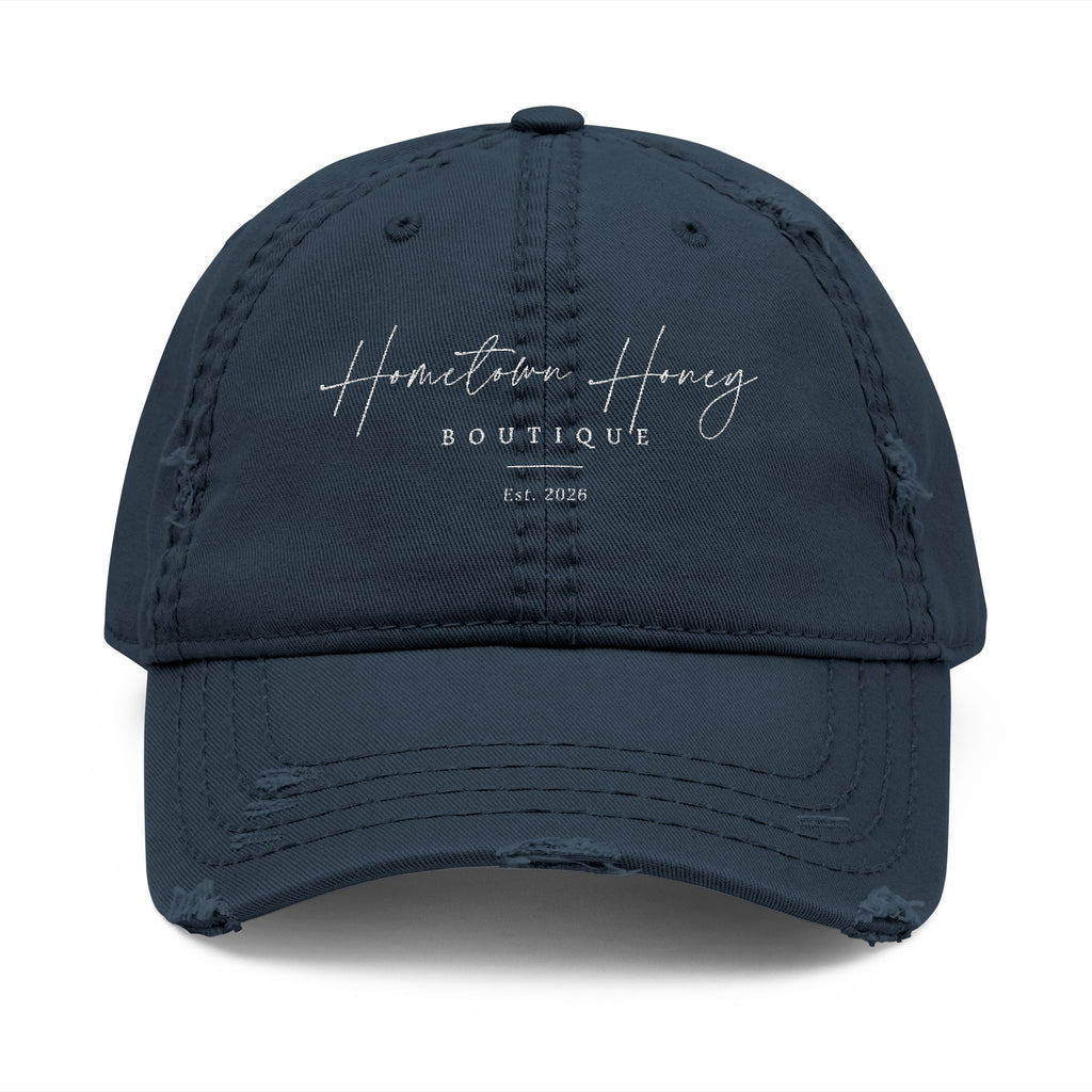 Embroidered Hometown Honey distressed hat