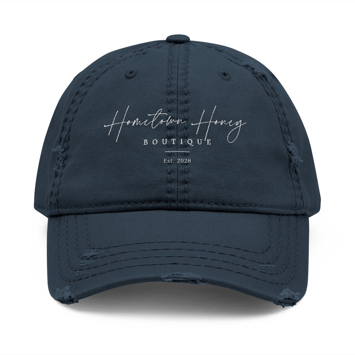 Embroidered Hometown Honey distressed hat