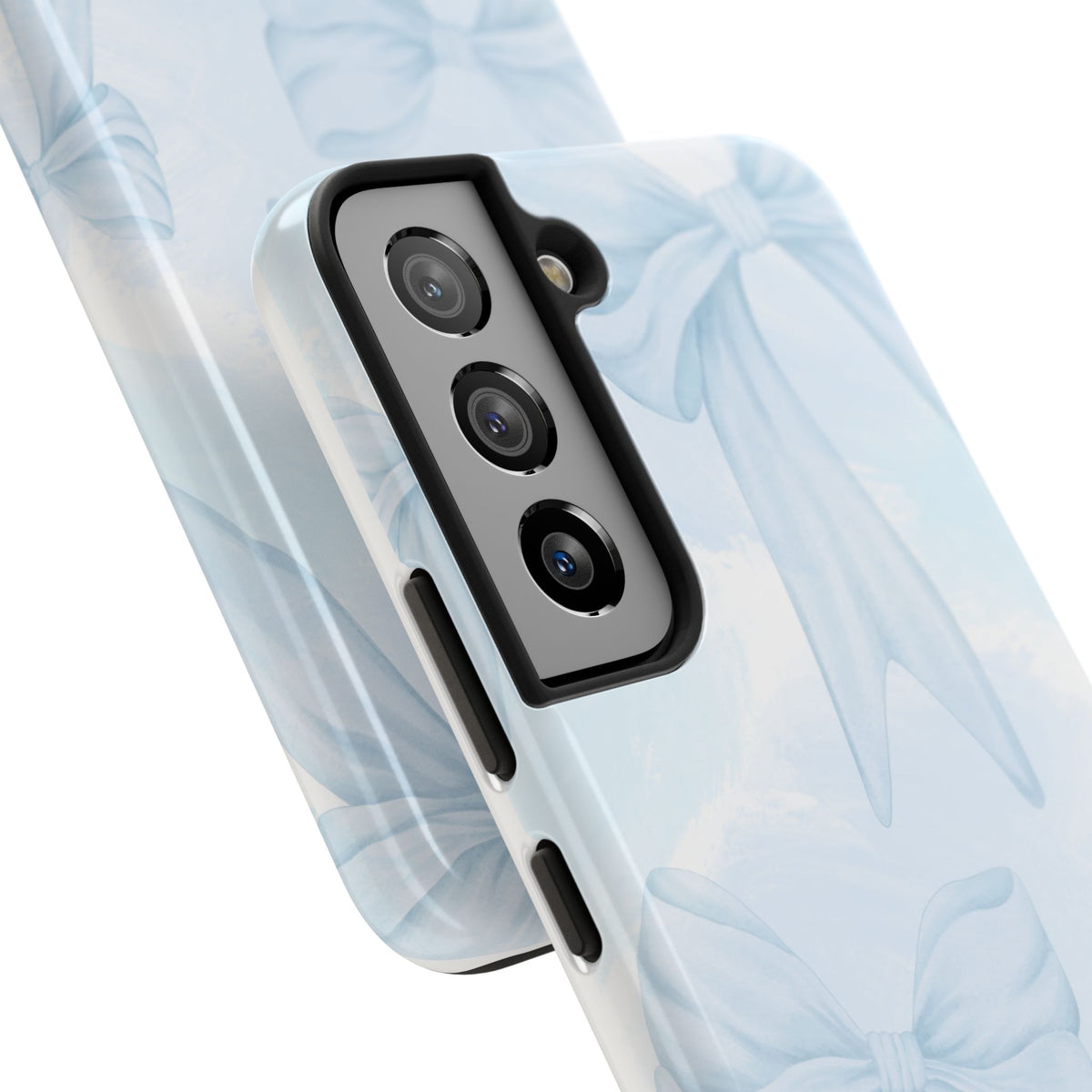 Pale Blue Bow Pattern Tough Phone Case